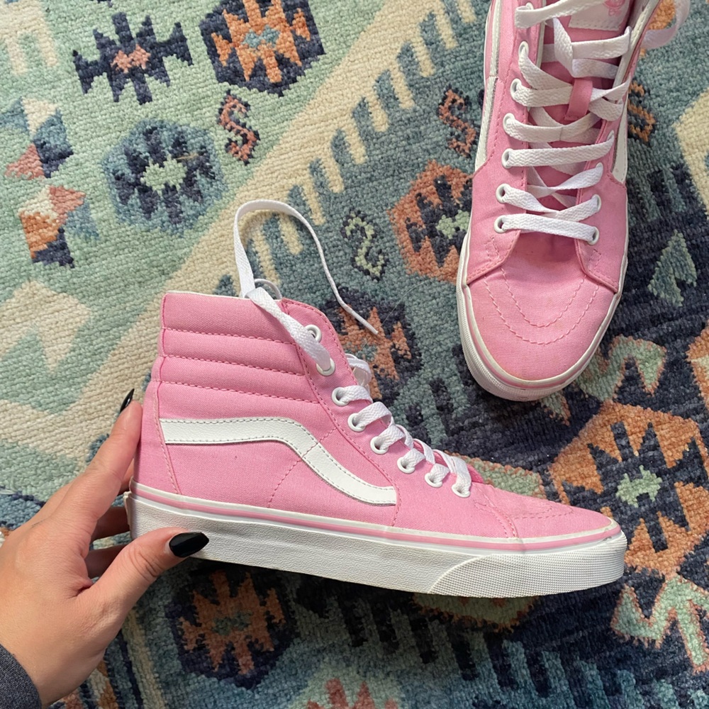Pink high top Vans